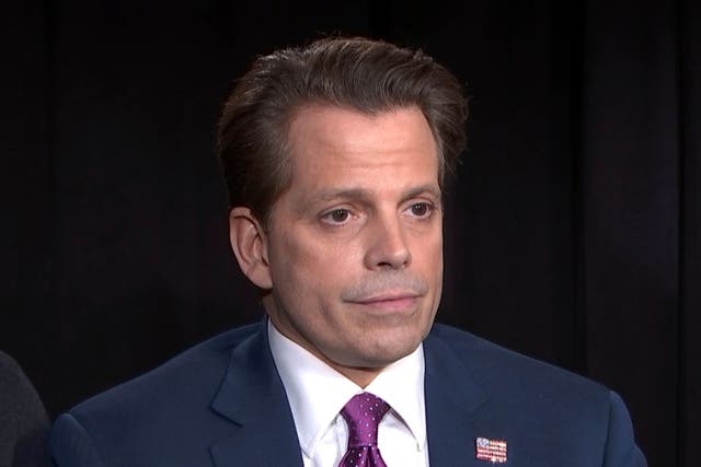Former White House Director of Communications Anthony Scaramucci during an interview in New York on Wednesday 24 October 2018