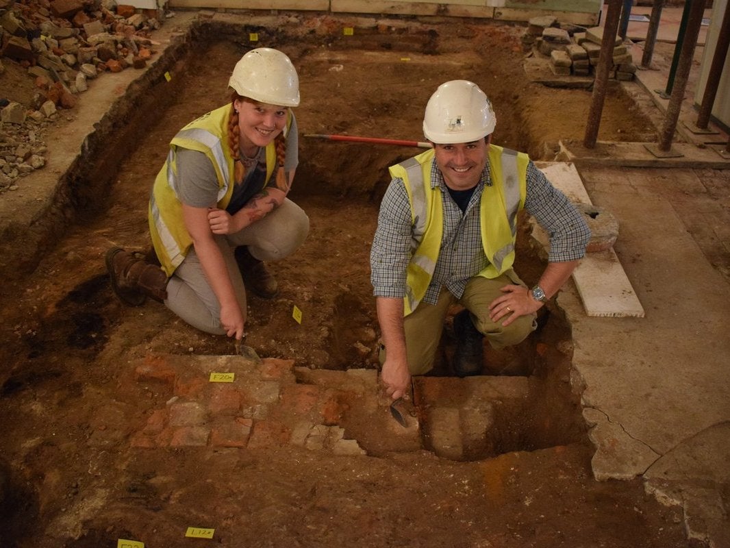 Archaeologists examine the site in Essex