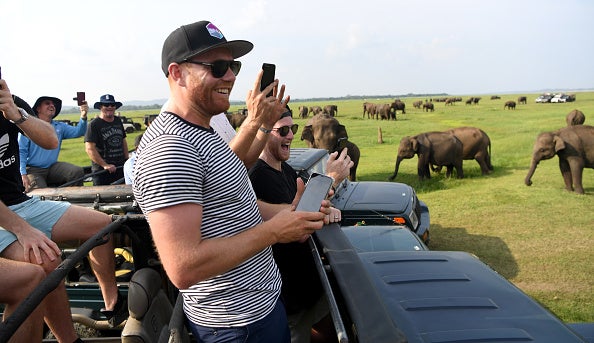 Bairstow joined Ben Stokes for an elephant safari in Dambulla