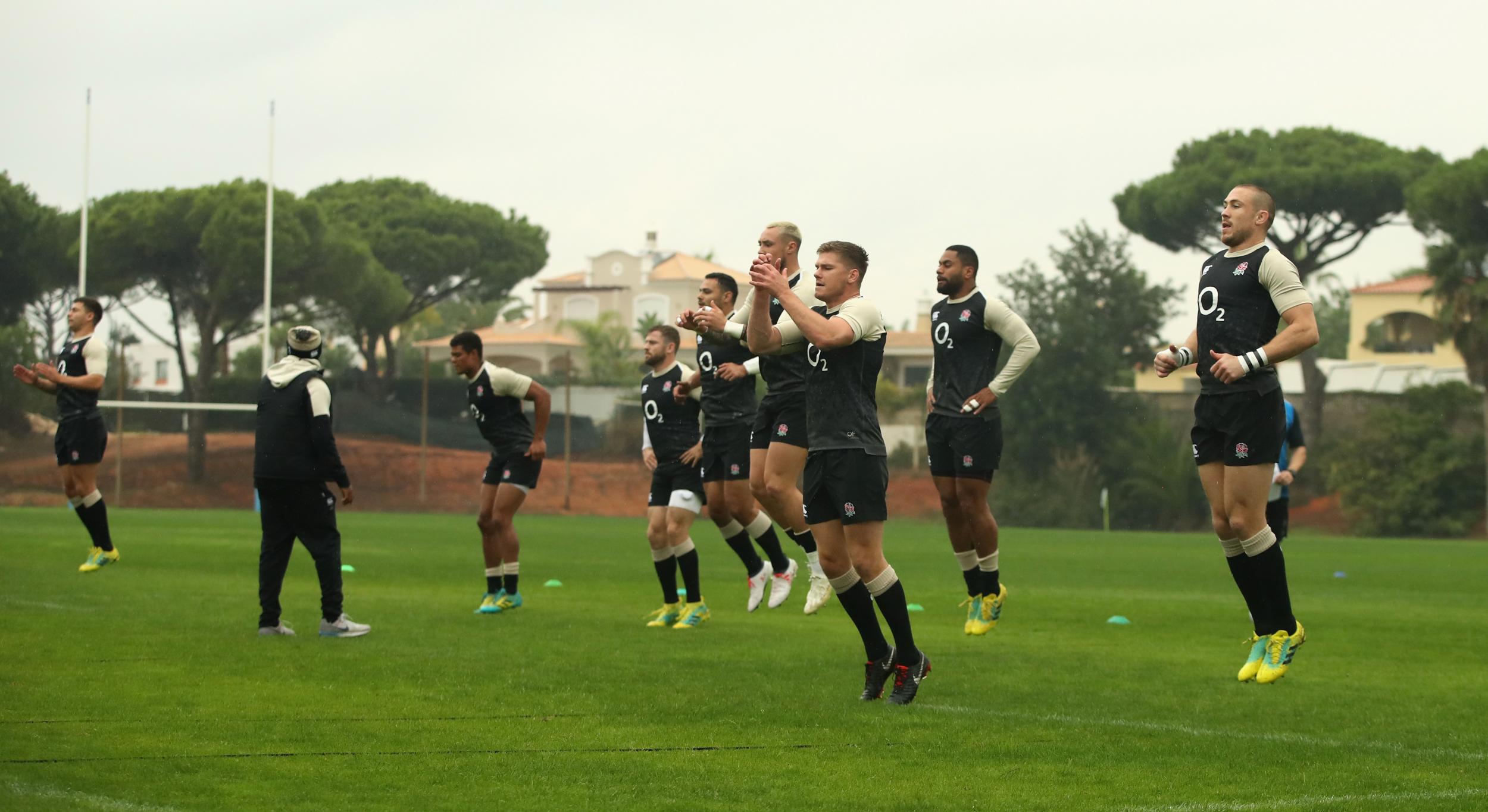 Sprint coach Jonas Dodoo took charge of the backs (Getty )