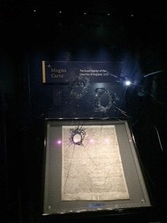 Handout photo issued by Wiltshire Police of the damaged box holding the Magna Carta in Salisbury Cathedral