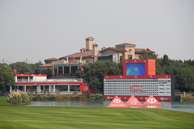 The clubhouse at Sheshan beyond the 18th hole
