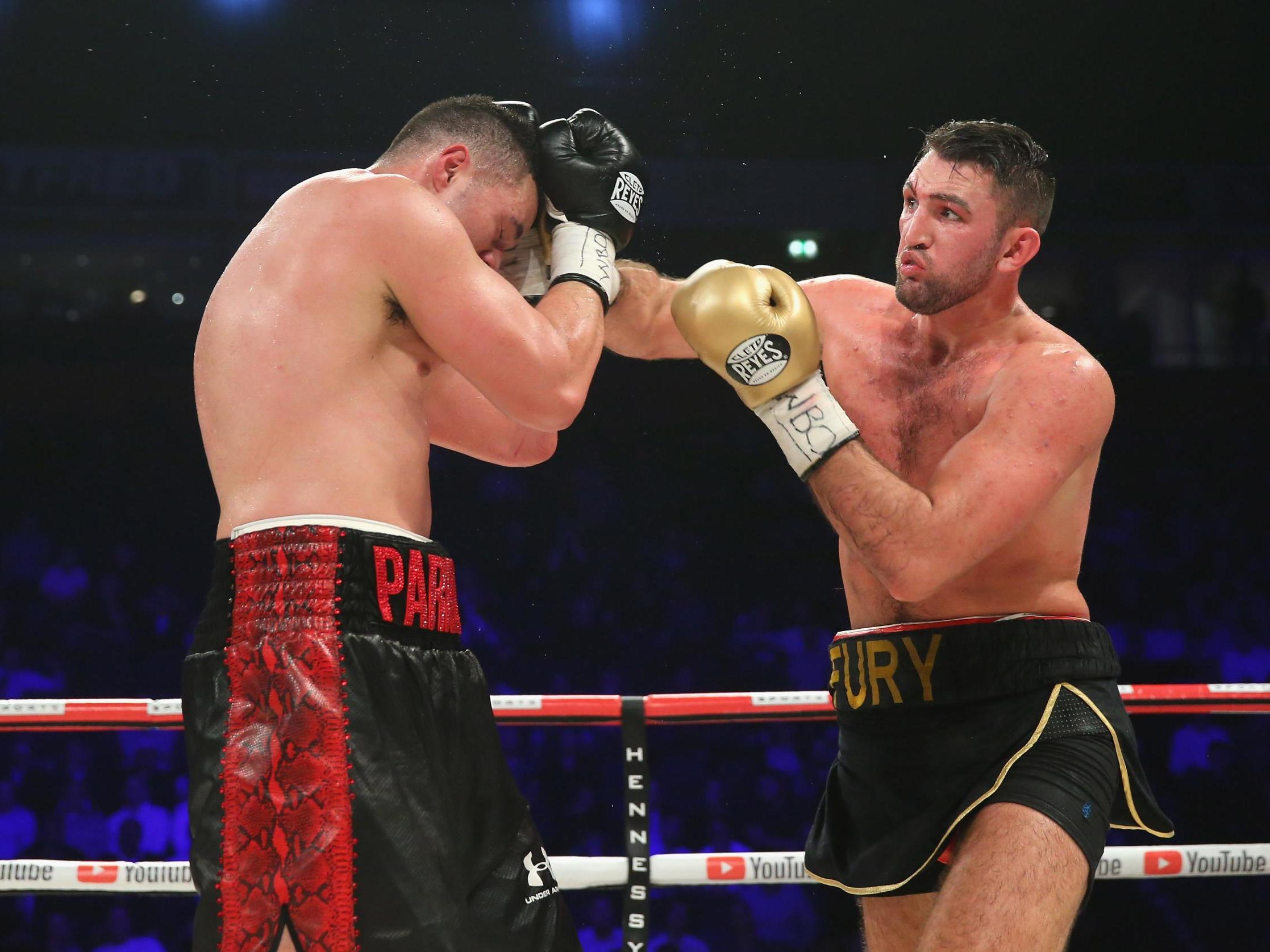 Hughie Fury in action against Joseph Parker last year