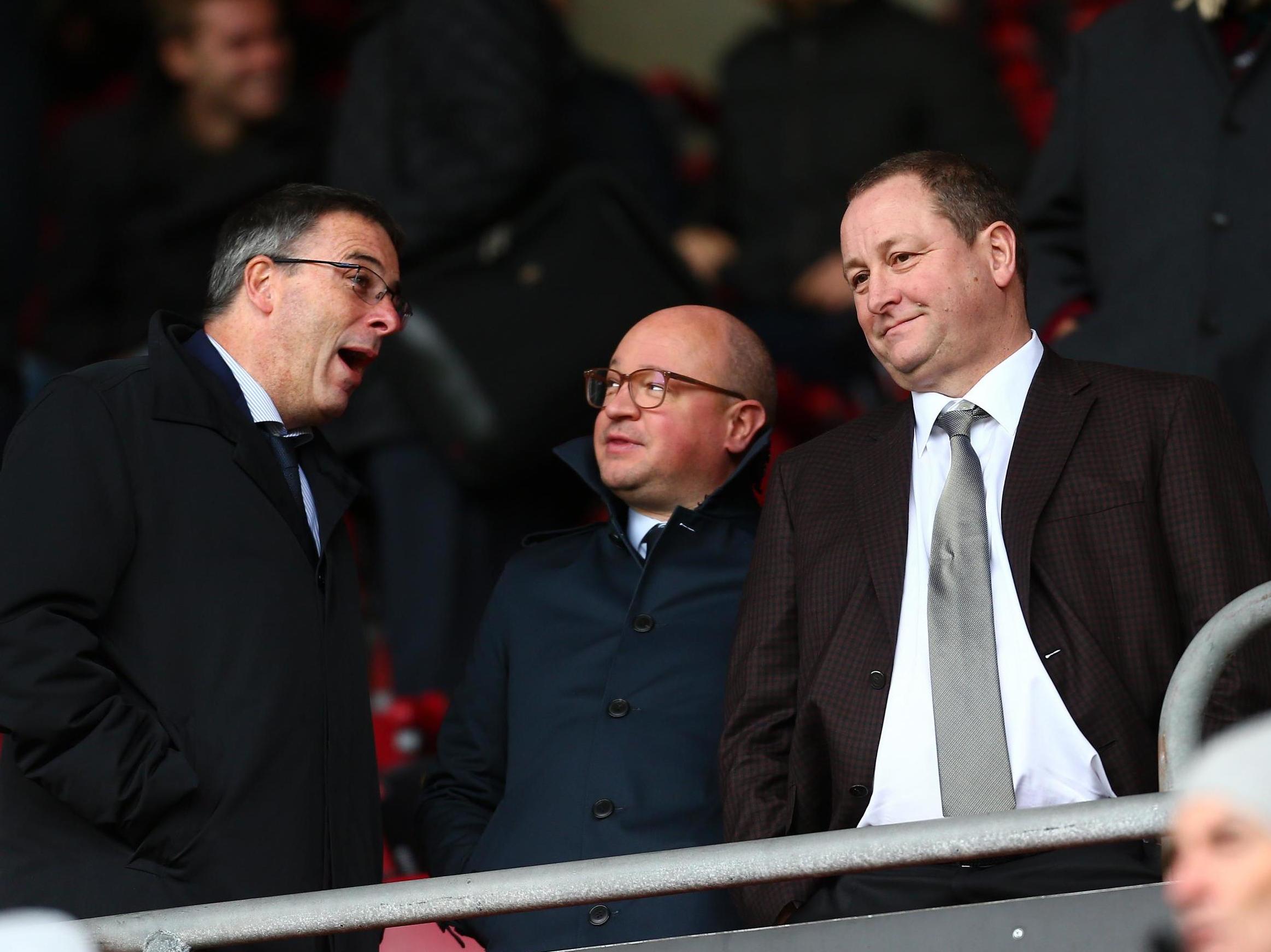 Mike Ashley was in attendance for the match