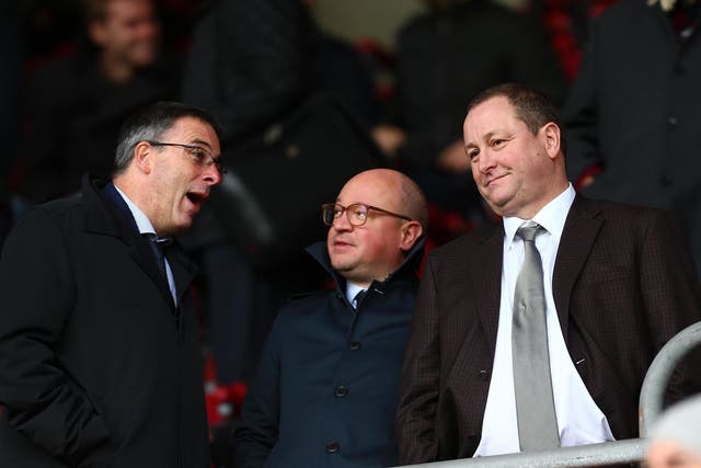 Mike Ashley, right, bought the club in 2007