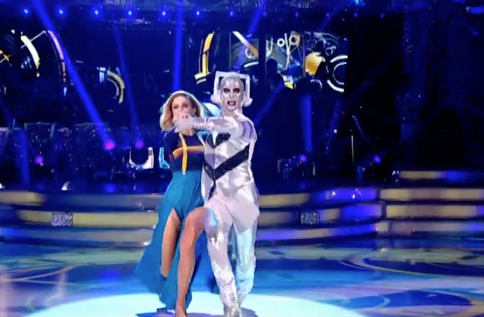 Stacey Dooley dancing as the Doctor in Strictly Come Dancing – Halloween Week