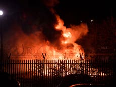 Helicopter of Leicester City owner crashes in flames outside stadium