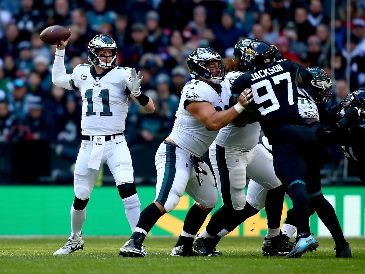 Eagles vs Jaguars, NFL London 2018 - as it happened: Carson Wentz leads  Philadelphia to victory at Wembley, The Independent