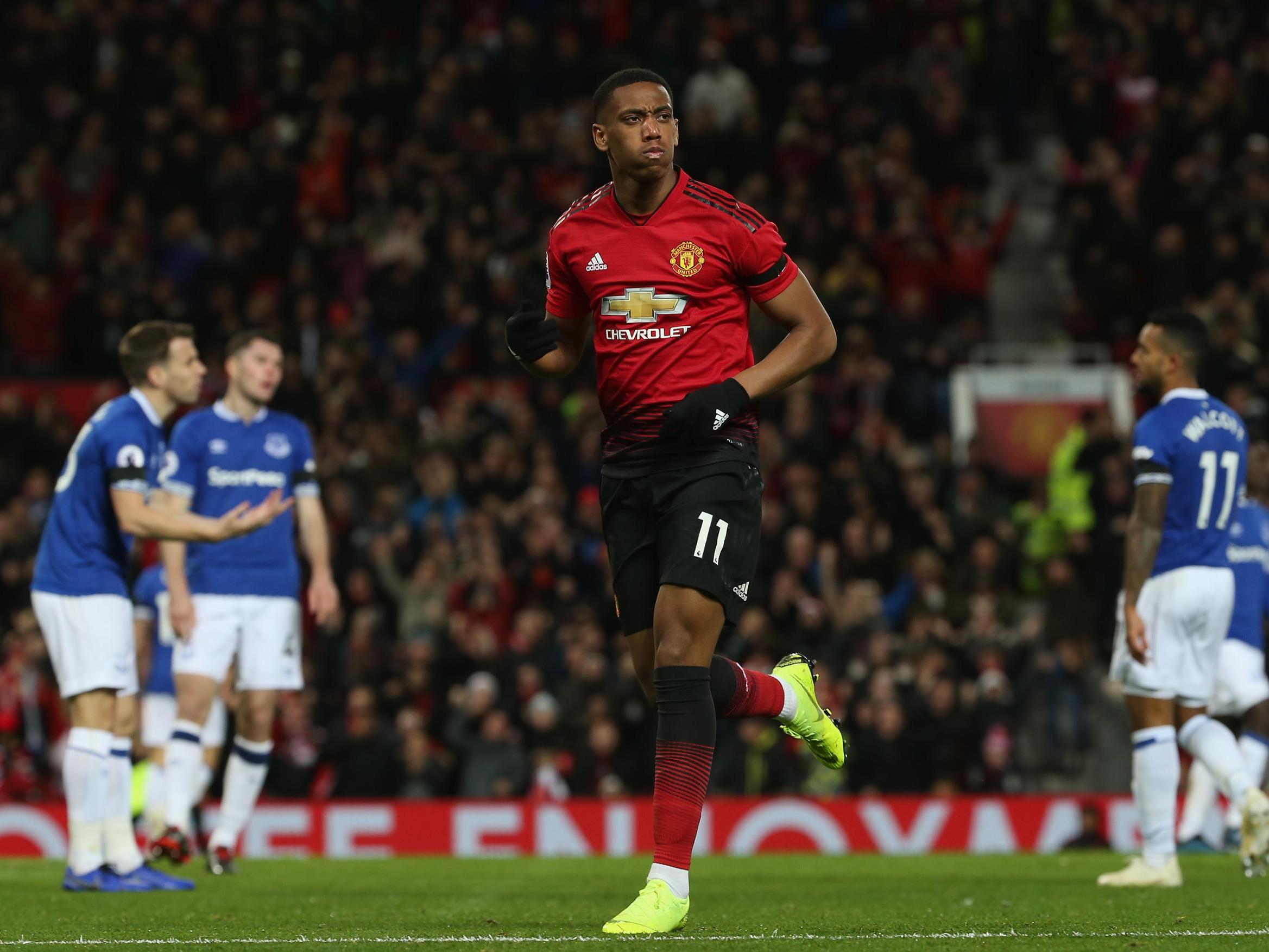 Anthony Martial's curling finish doubled Manchester United's lead