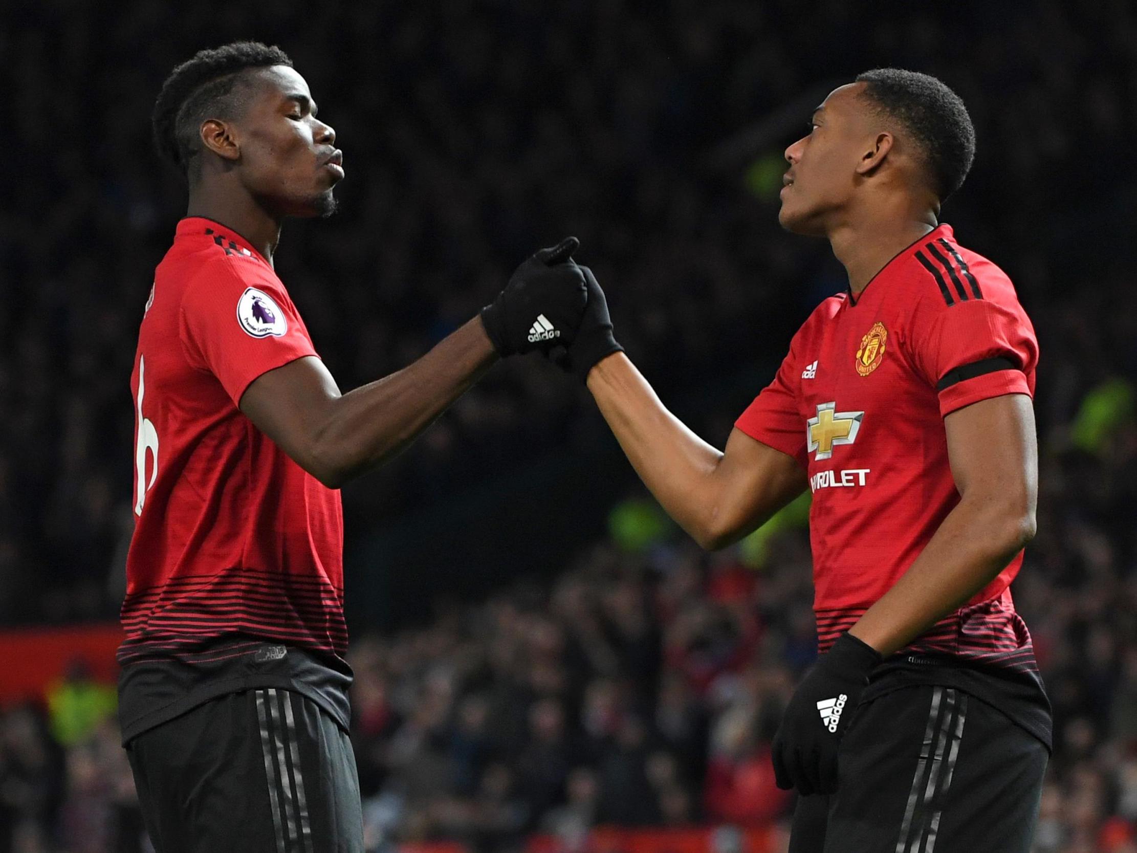 Paul Pogba and Anthony Martial were both on mark for United