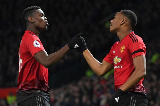 Paul Pogba and Anthony Martial were both on mark for United