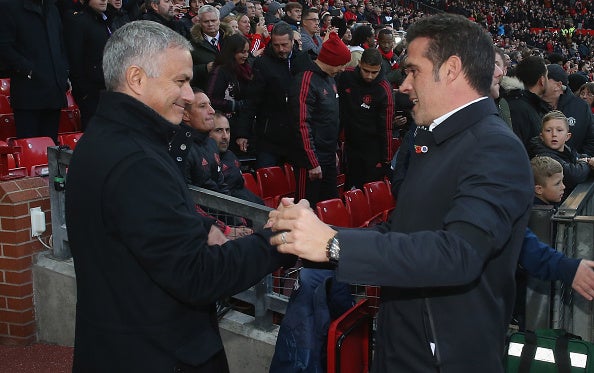 Mourinho embraced his close friend Marco Silva on the touchline
