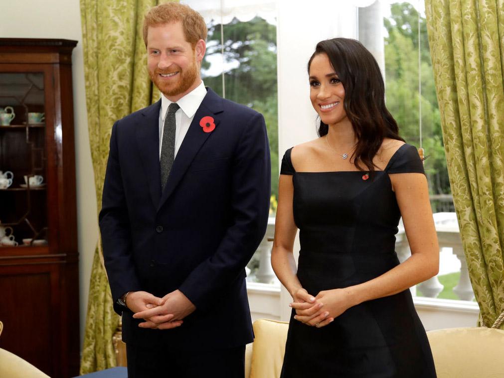 The cap-sleeved gown was designed by Gabriela Hearst