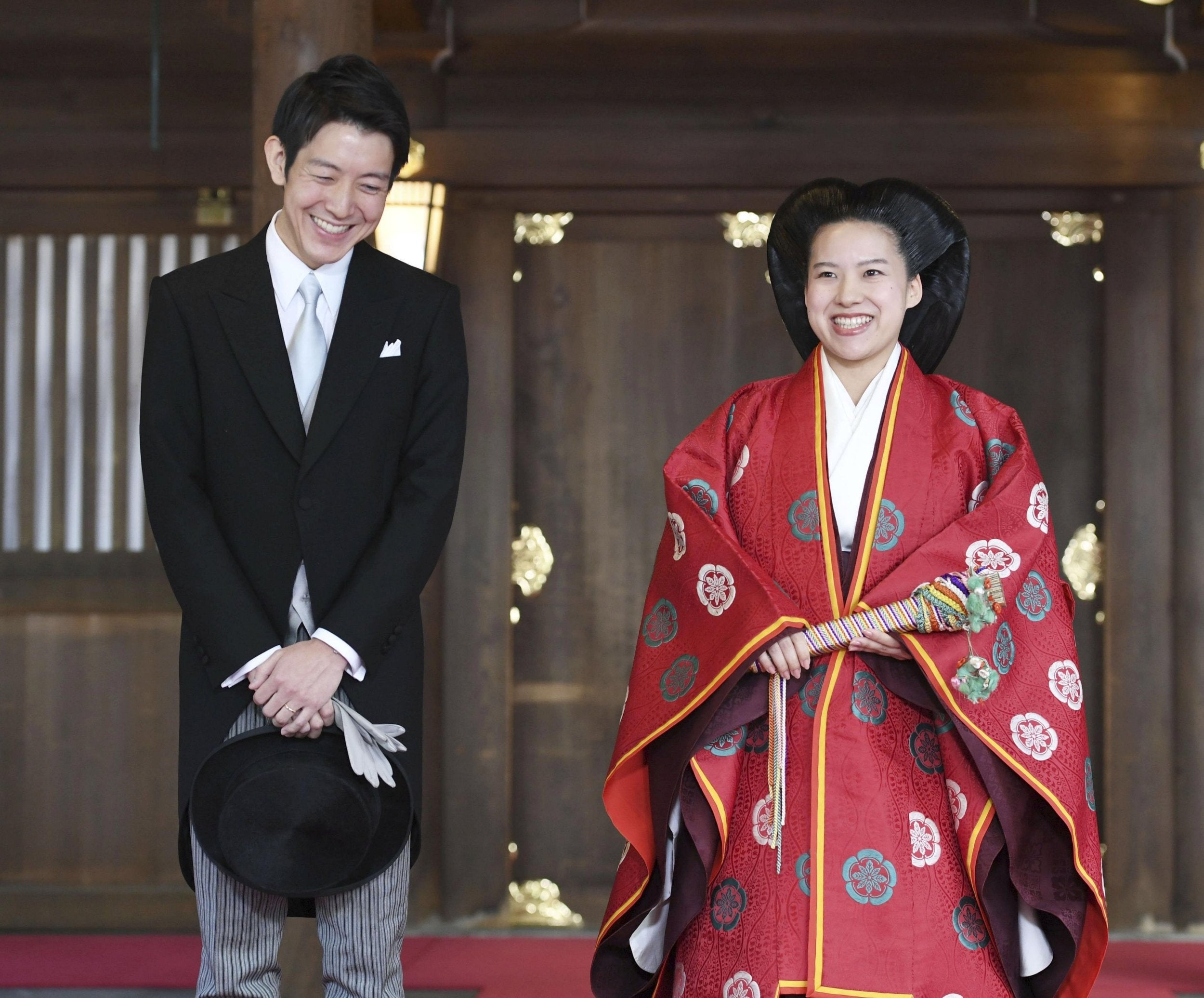 The 28-year-old princess married Kei Moriya, a 32-year-old employee of shipping company Nippon Yusen, at Tokyo's Meiji Shrine