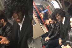 Tube passenger called out for his ‘racist’ blackface Halloween costume