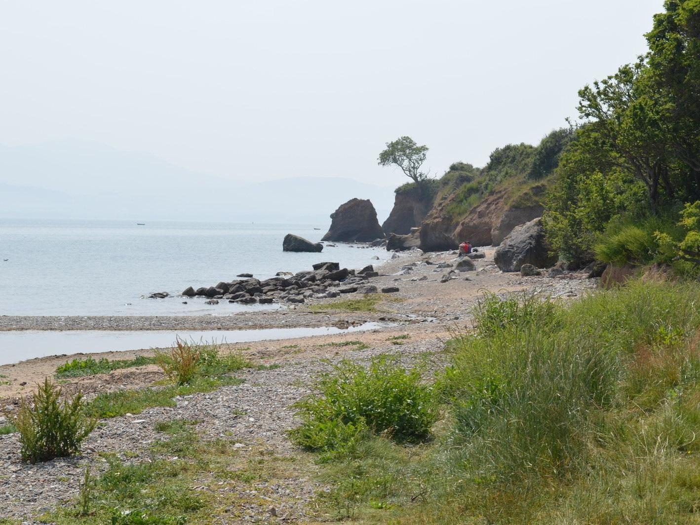 Historic rocks at Aber Lleiniog beach