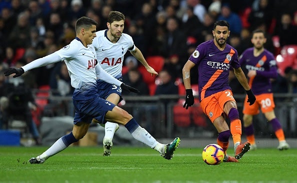 Mahrez impressed on the poor Wembley pitch