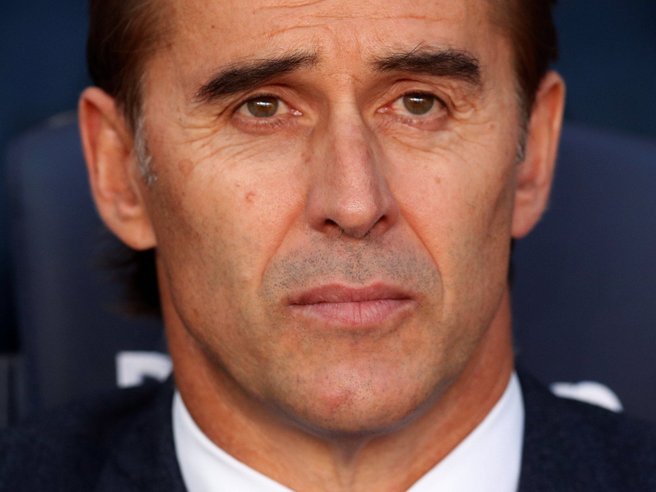 Real Madrid coach Julen Lopetegui before the match