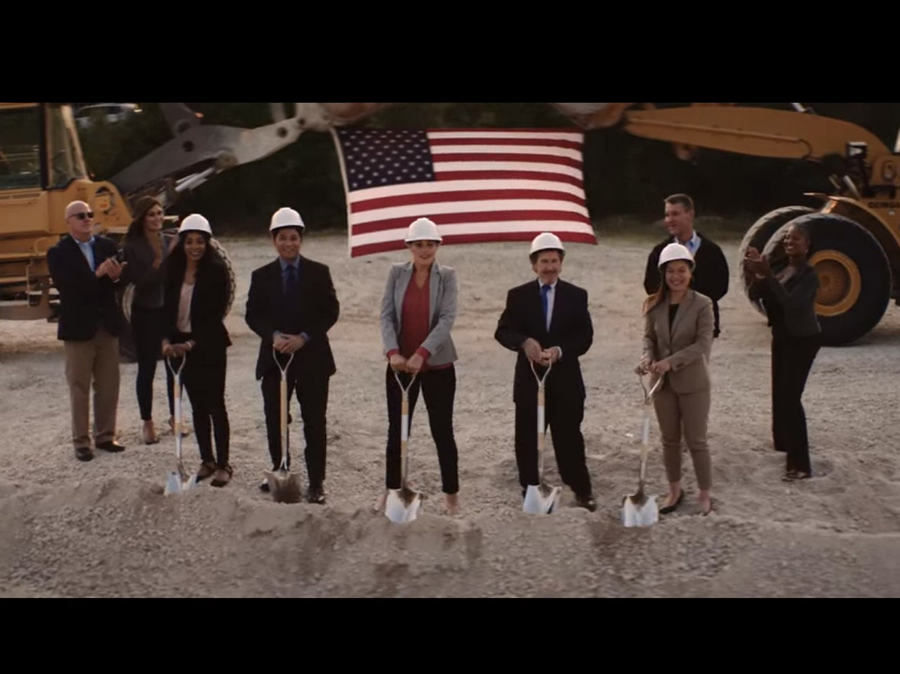 The Trump campaign has spent $6m to air the new advert throughout the US, which features a professional white woman