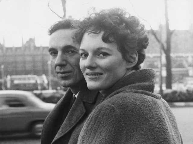 The writer with her first husband Alexander Kazantzis in 1962