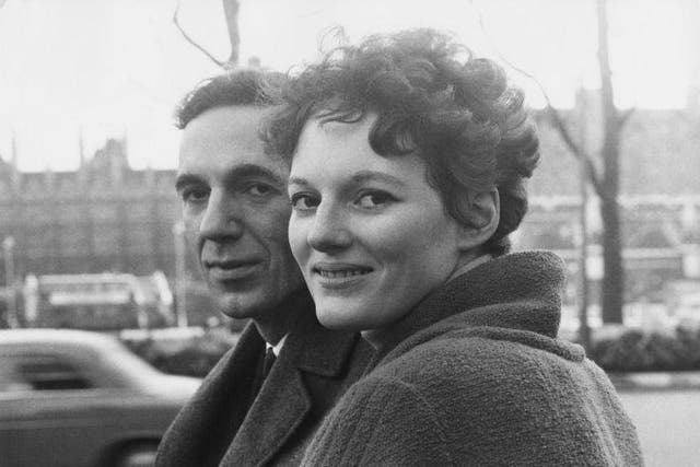 The writer with her first husband Alexander Kazantzis in 1962