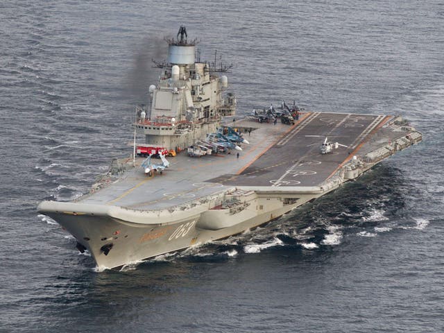 Russia's ageing aircraft carrier, the Admiral Kuznetsov, is currently undergoing refurbishment works