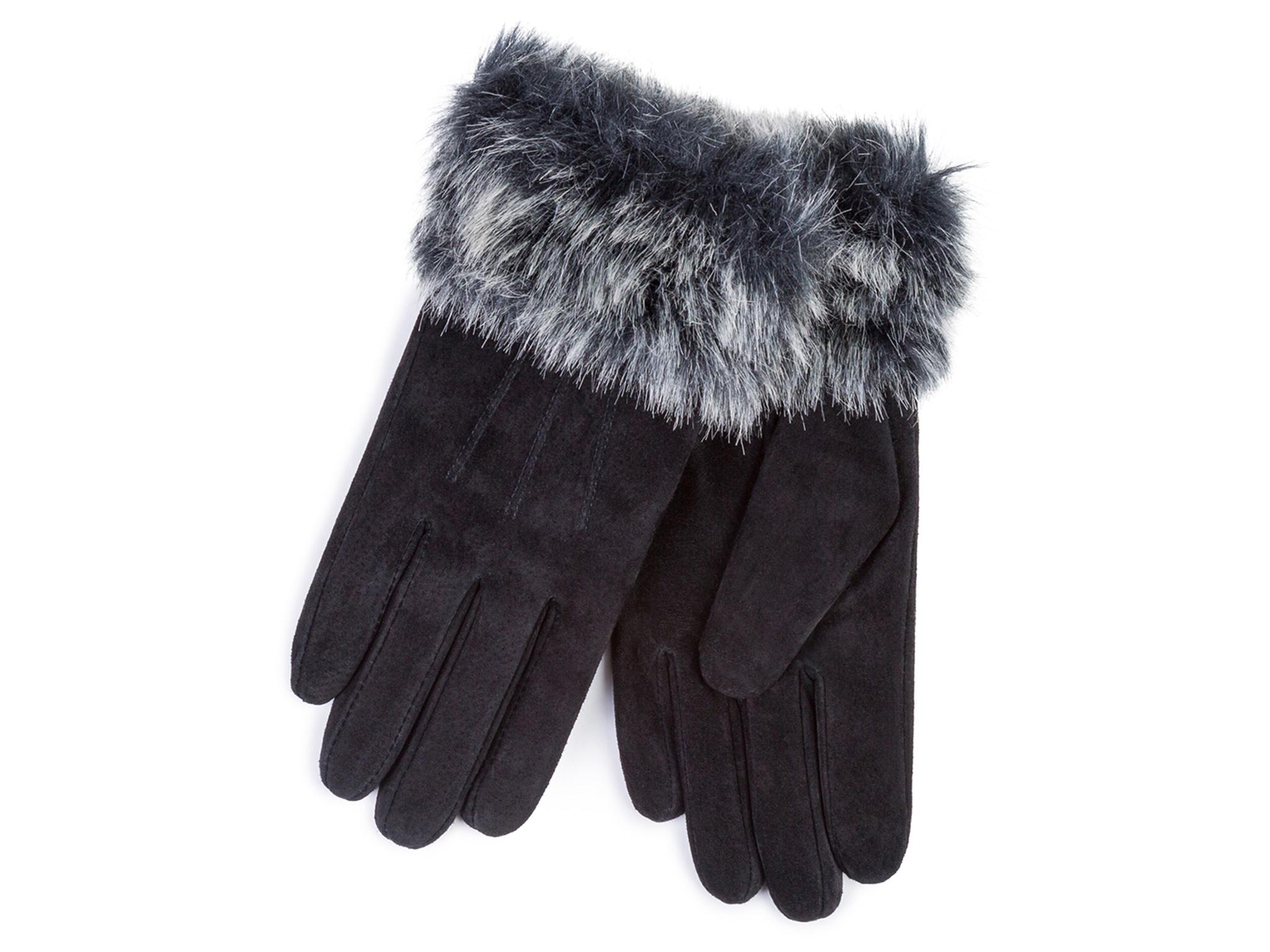 ladies fur mittens