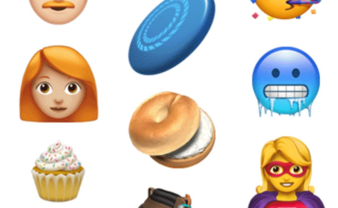 The new emojis include a bagel filled with cream cheese