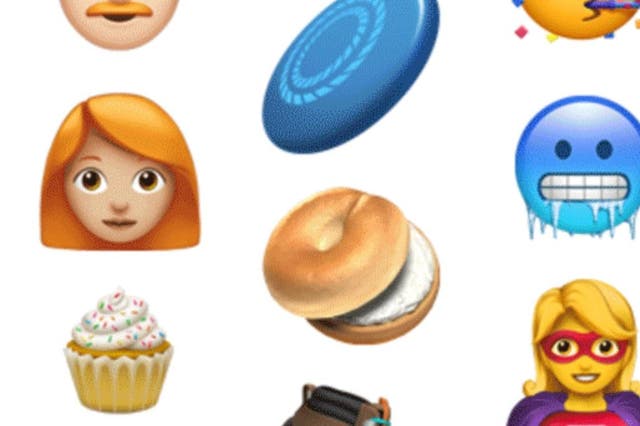 The new emojis include a bagel filled with cream cheese
