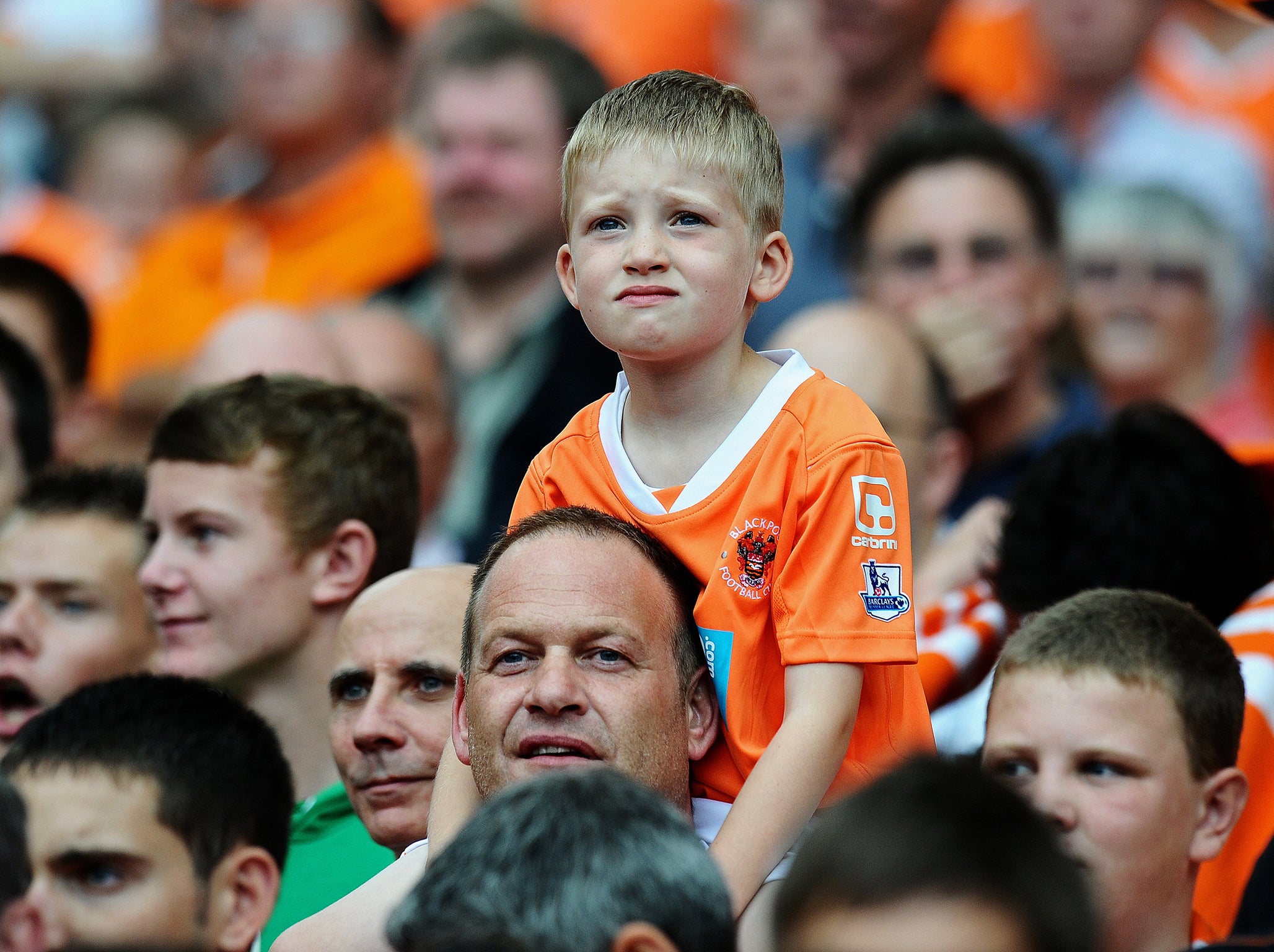 Blackpool's supporters at The Emirates