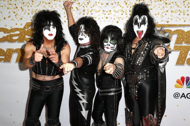 Paul Stanley, Tommy Thayer, Eric Singer and Gene Simmons of Kiss attend "America's Got Talent" Season 13 Finale Live Show