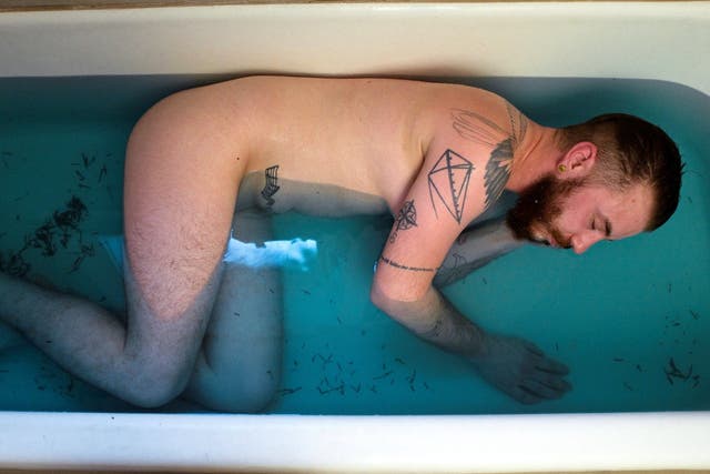 Massie, then 26, poses in the bath in St Louis, Missouri, 2016