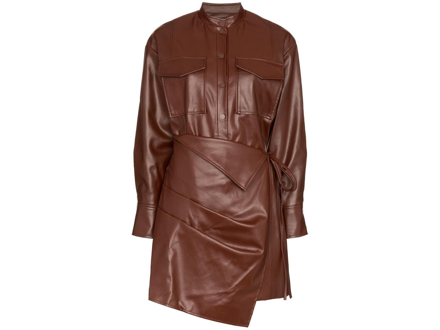Low Classic, Wrap Faux Leather Mini Dress, £245, Farfetch