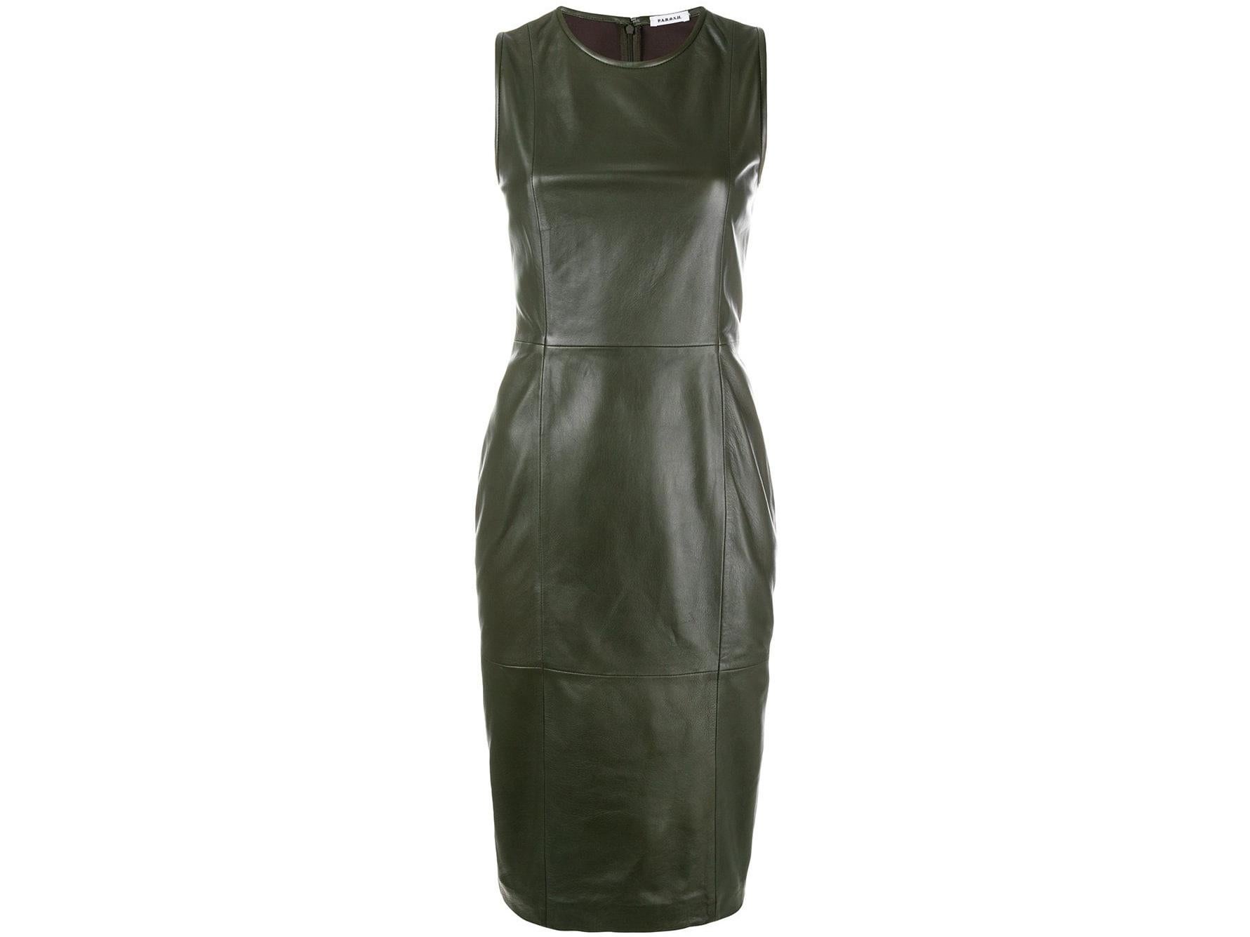 P.A.R.O.S.H. Leather Panel Dress, £332, Farfetch