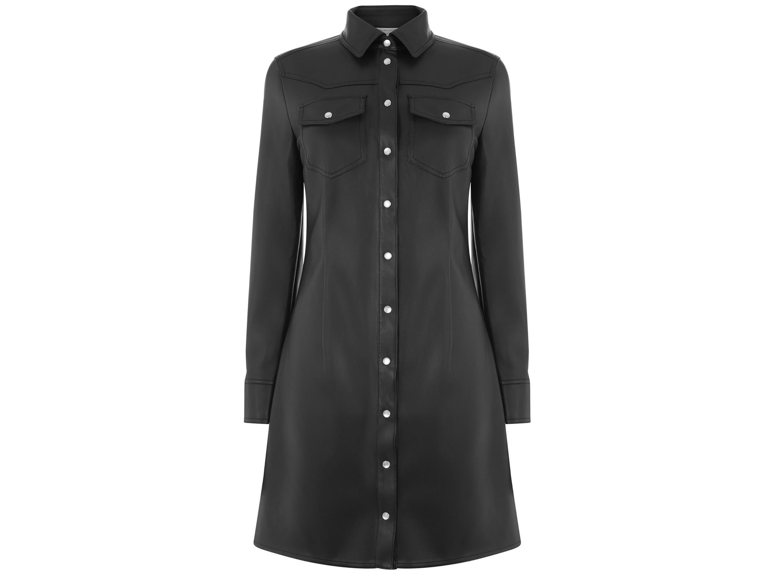 Faux Leather Western Dress, £56, Warehouse