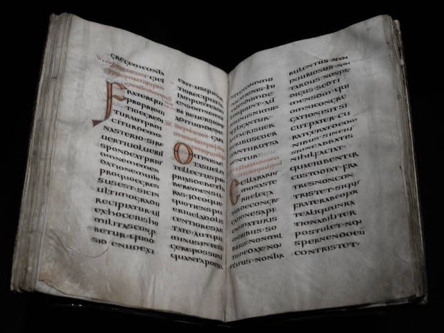 The earliest copy of the ‘Rule of St Benedict’, which all monks lived by