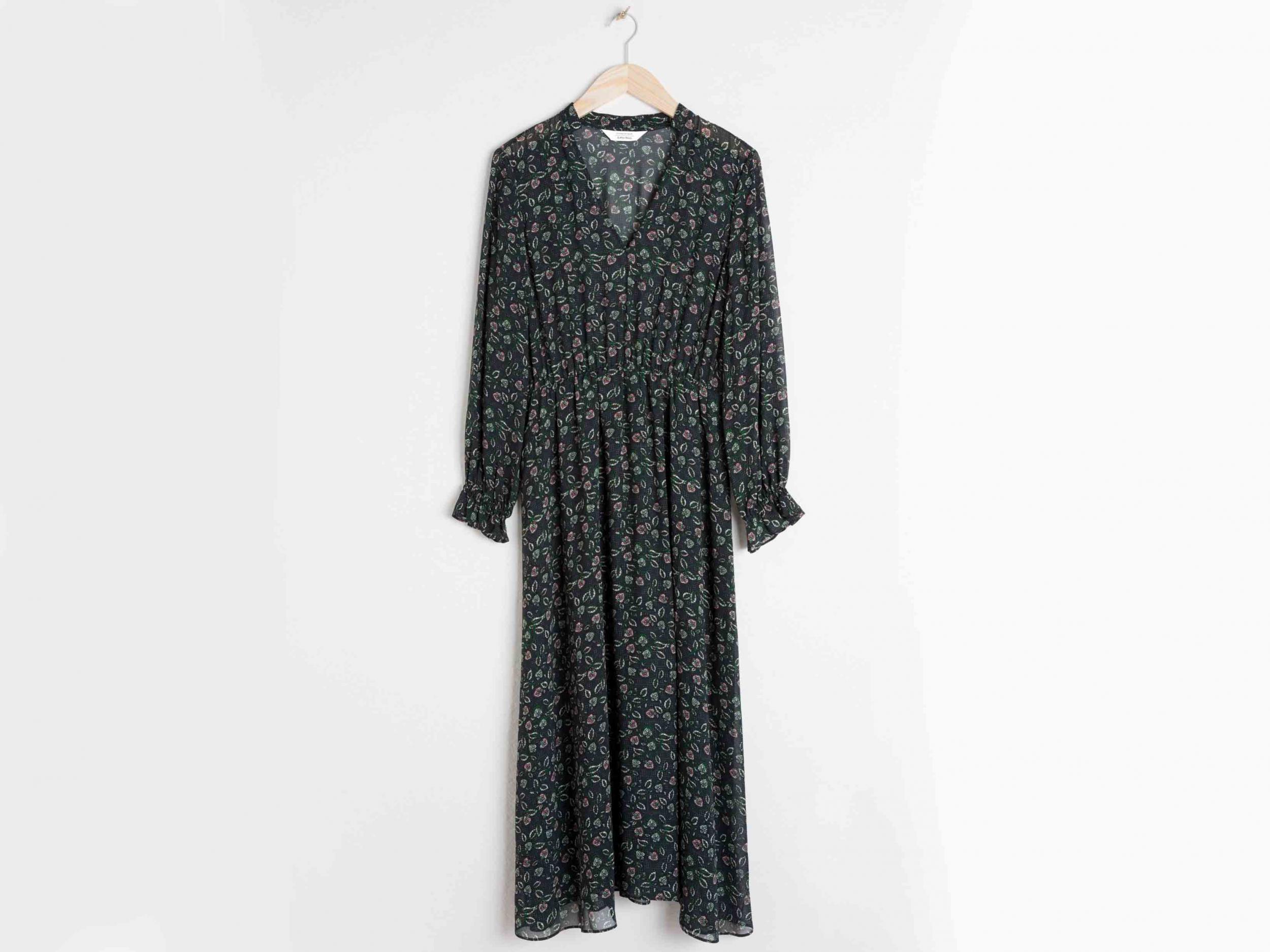 V-Cut Printed Midi Dress, £79, &amp; Other Stories