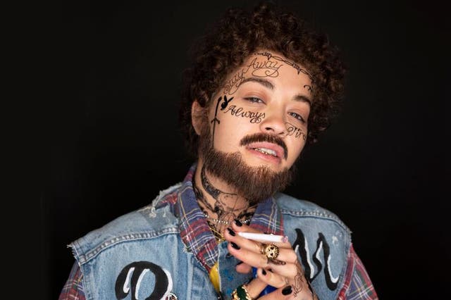 Rita Ora dressed up as American rapper Post Malone for the KISS Haunted House Party