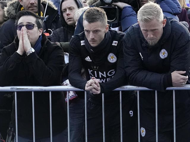 Jamie Vardy and Kasper Schmeichel have both been left devastated by Vichai Srivaddhanaprabha's death