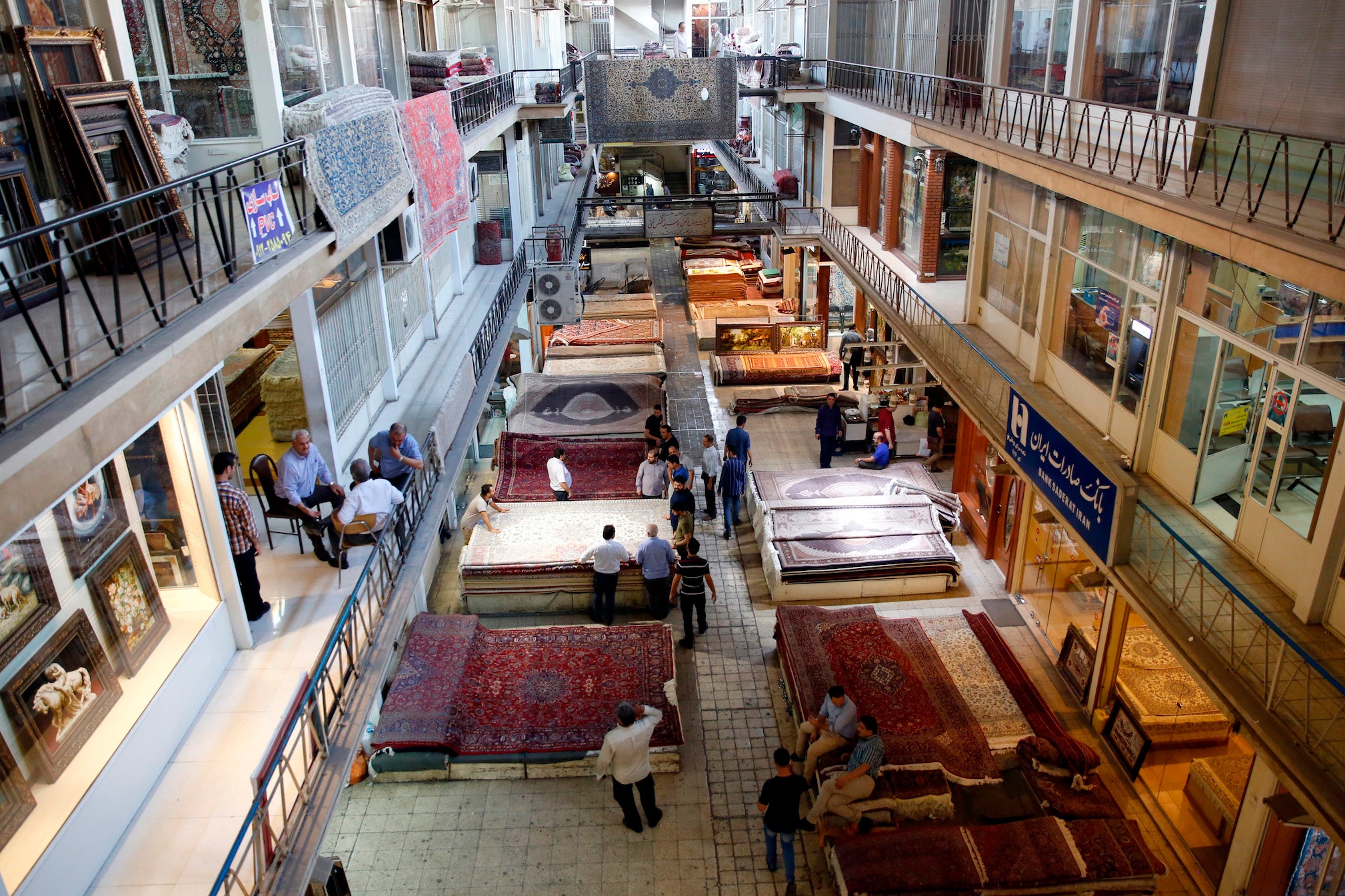 The carpet market at Tehran’s old bazaar