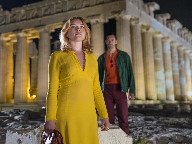 Florence Pugh and Alexander Skarsgard in 'The Little Drummer Girl'
