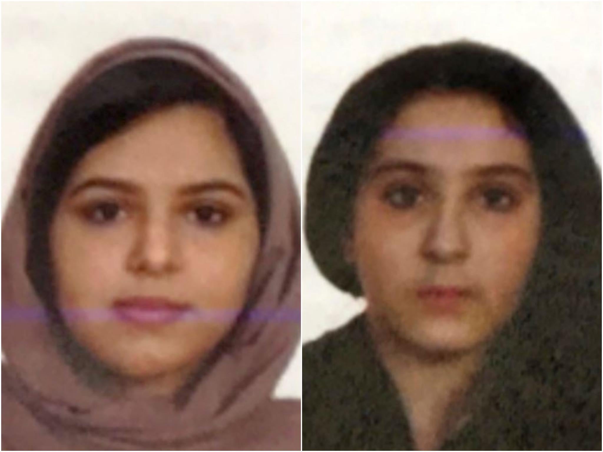 The bodies of Rotana Farea, left, and her teenager sister Tala were found tied together in the Hudson river in New York