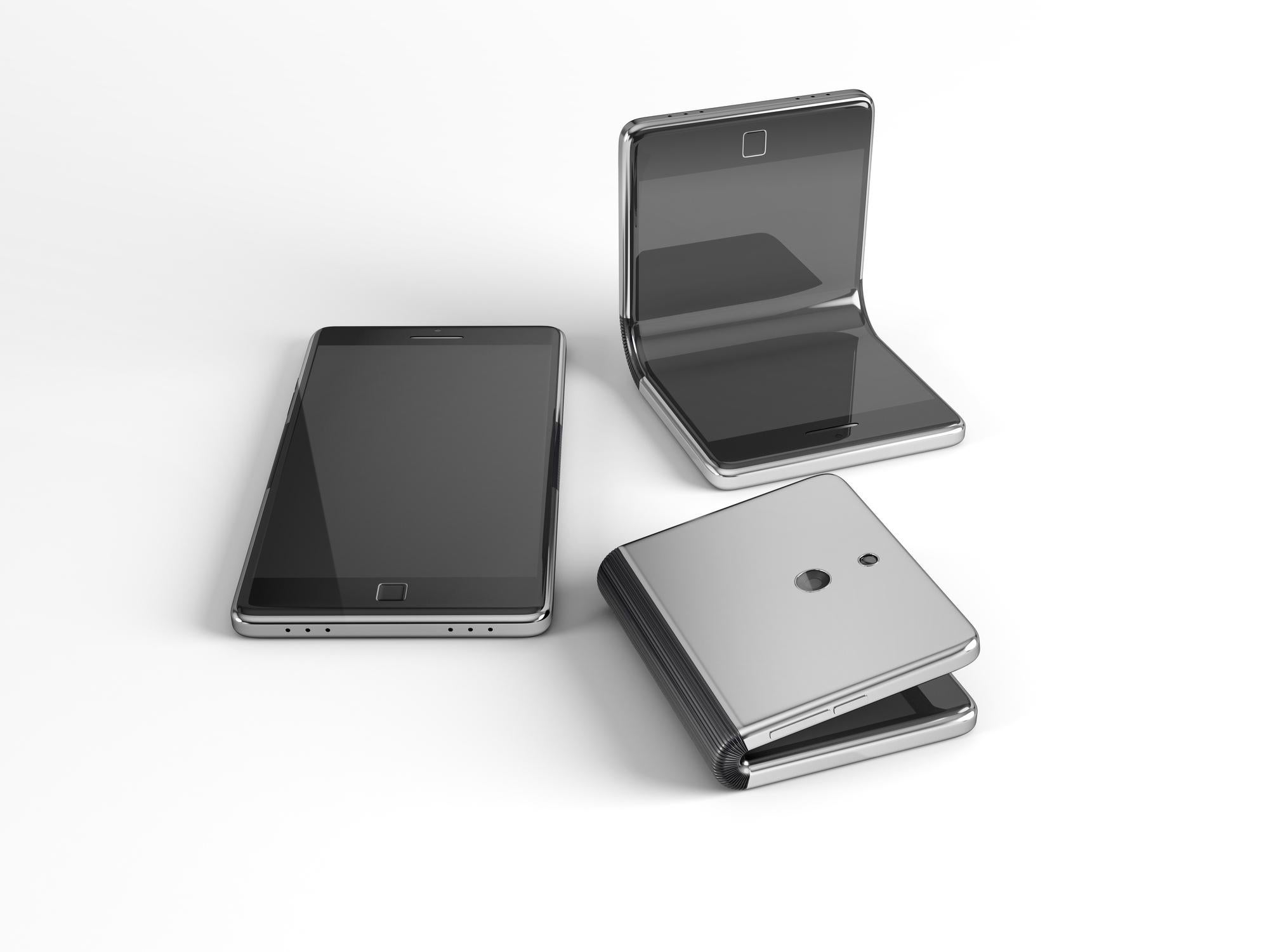 A concept for a foldable smartphone, which could be similar to the Samsung 'Galaxy F' (Getty Images/iStockphoto)