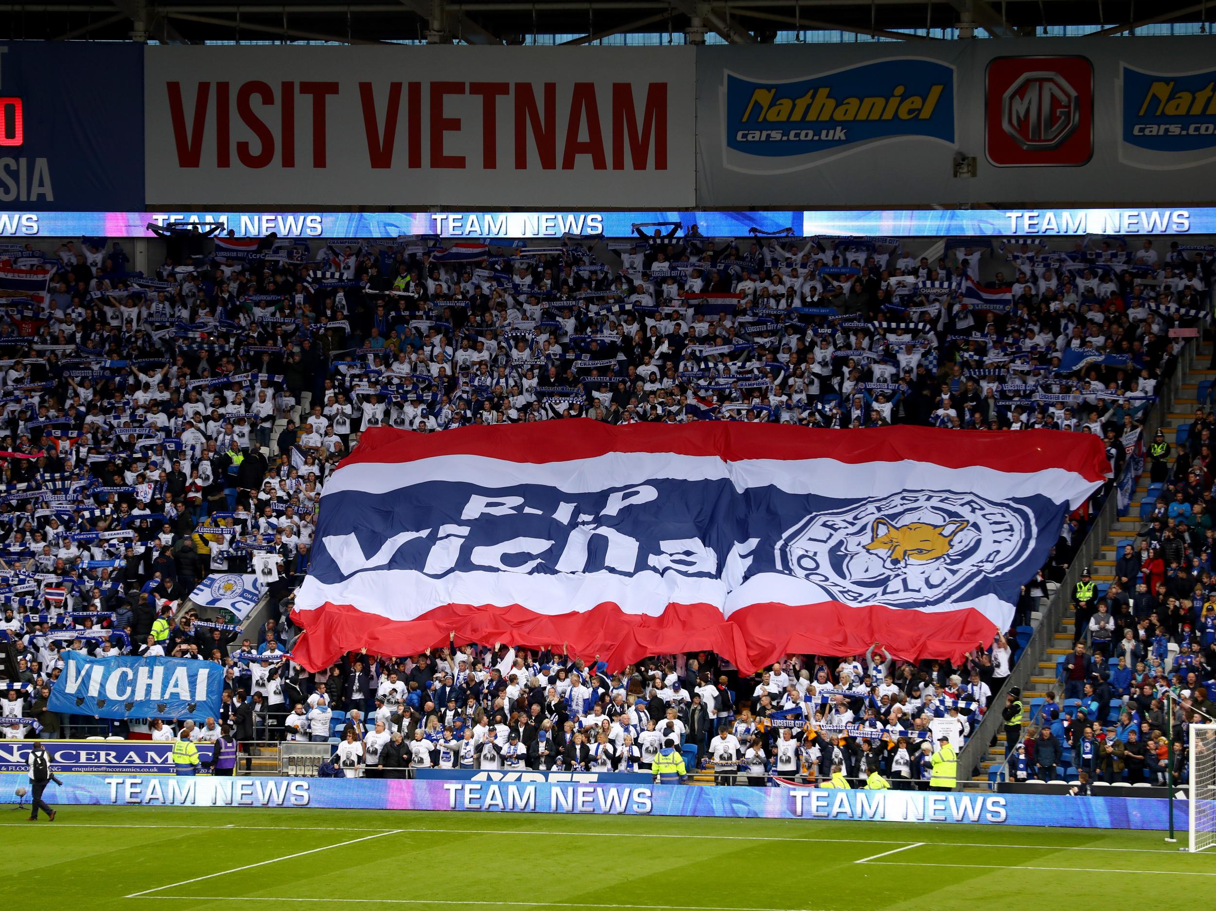 The Leicester fans paid their tribute