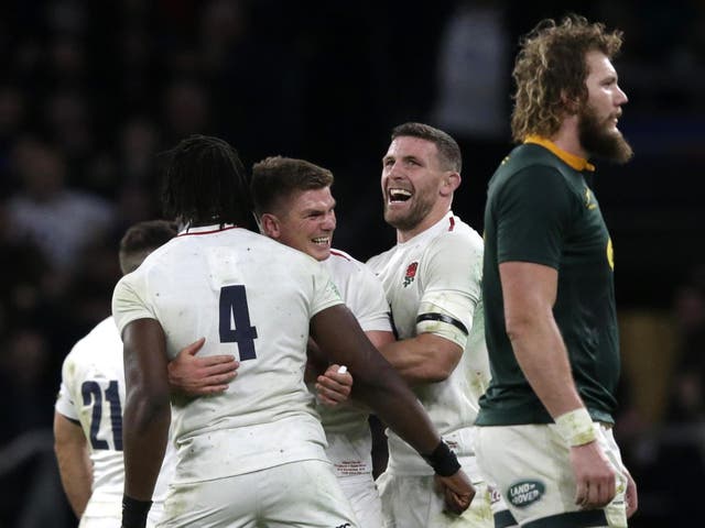 England bet South Afric 12-11 in their fist autumn international