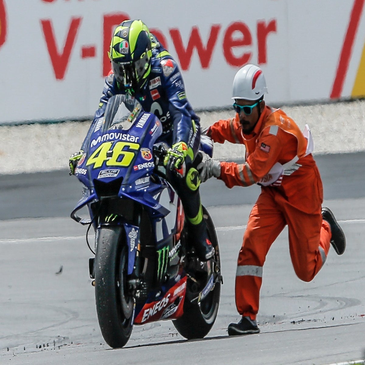 Valentino Rossi clashes with rival Marc Marquez in Malaysia