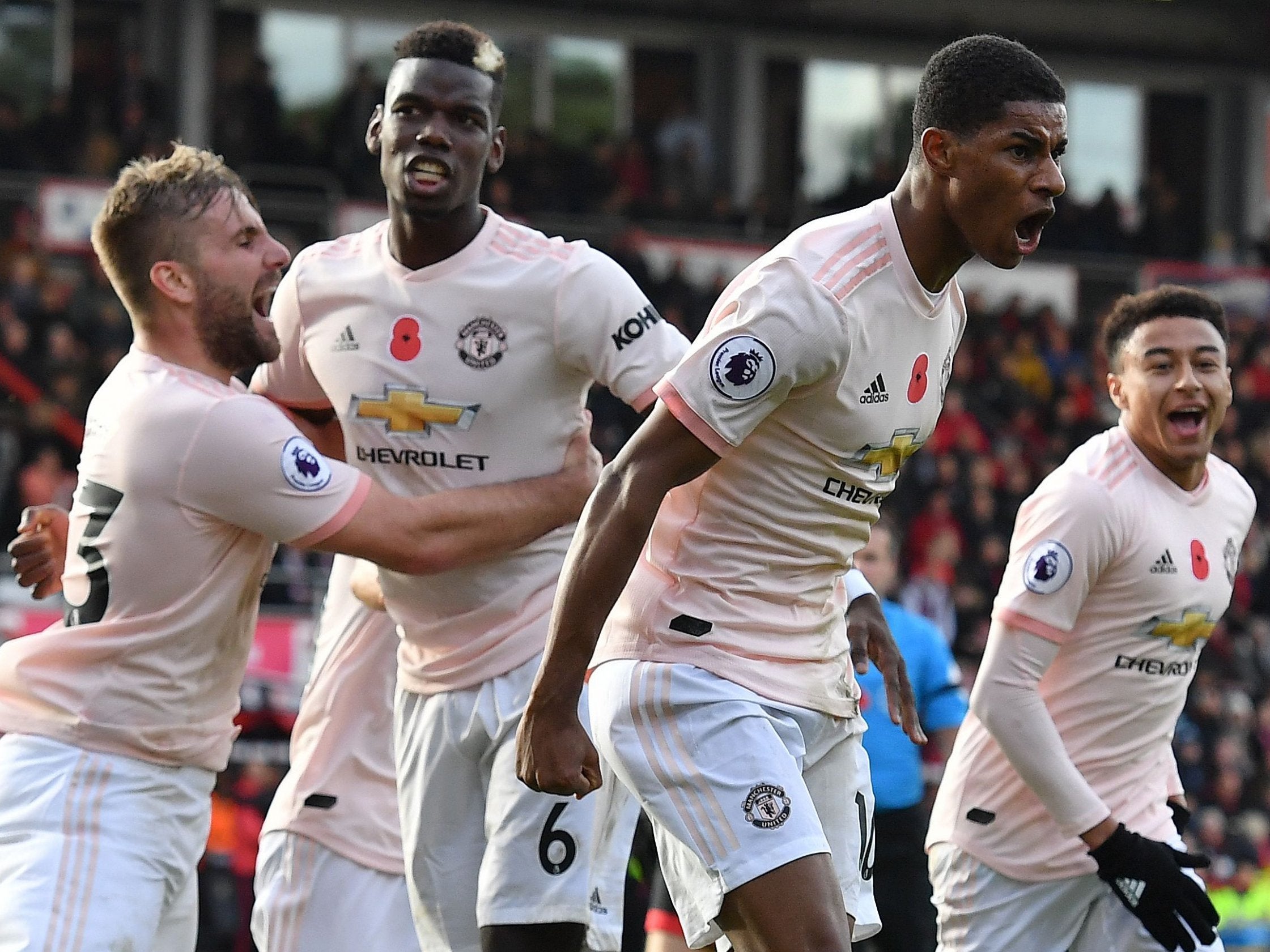 Marcus Rashford secured Manchester United a comeback victory against Bournemouth