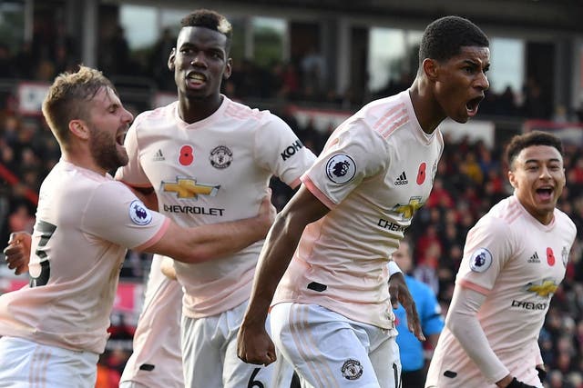 Marcus Rashford secured Manchester United a comeback victory against Bournemouth