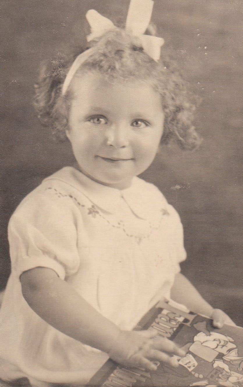 Zilla Coorsh as a toddler, after her voyage on board the St Louis
