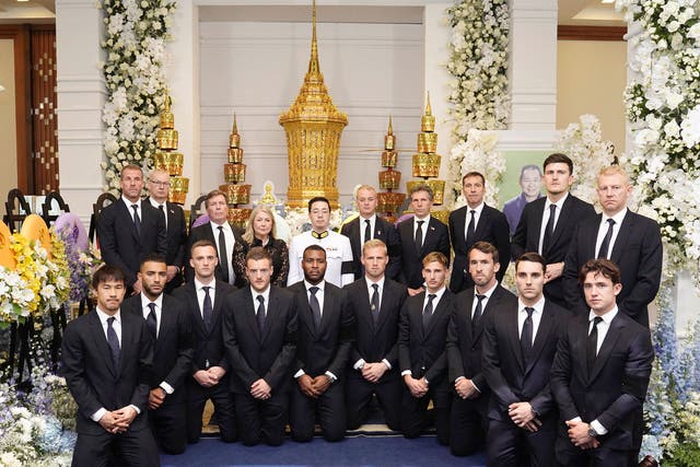 Players and staff from Leicester City attended the funeral of the club's late-owner Vichai Srivaddhanaprabha in Bangkok